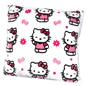 SANRIO Hello Kitty Velvety 18” x 18” Square Pillow - NWT